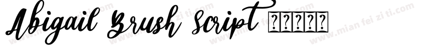 Abigail Brush Script字体转换